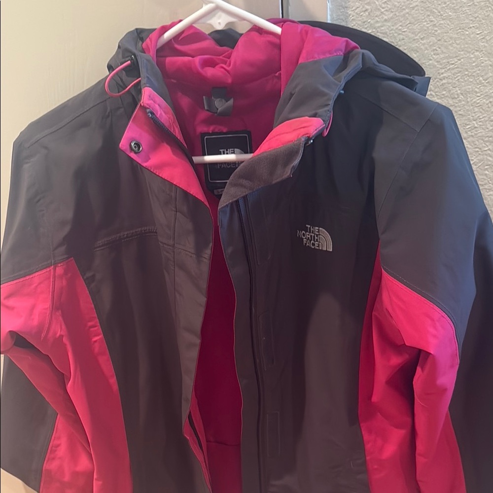 The North Face Fuchsia and Charcoal Jacket